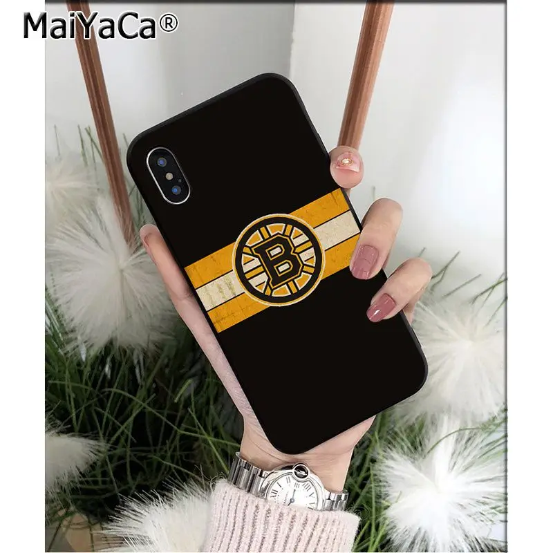 MaiYaCa Boston Bruins Силиконовый ТПУ мягкий черный чехол для телефона для iPhone 5 5Sx 6 7 7plus 8 8Plus X XS MAX XR - Цвет: A13