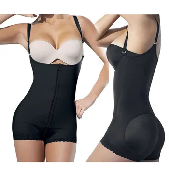 

10pcs/lot Women sexy latex waist trainer corsets postpartum beam body jumpsuit with zipper 2 colors