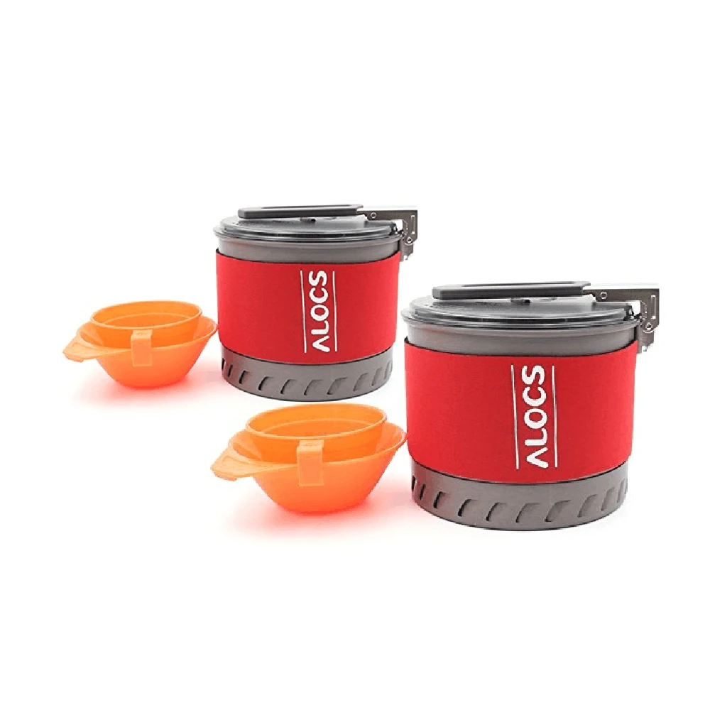 1.4L cocinar al aire libre Pot Set de cocina portátil senderismo Camping Picnic mochila montañismo utensilios de cocina olla