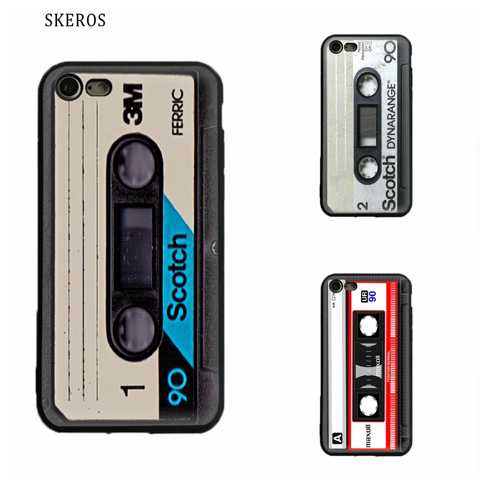 SKEROS Retro Audio Cassette Tape Silicone Phone Soft For Apple Iphone X