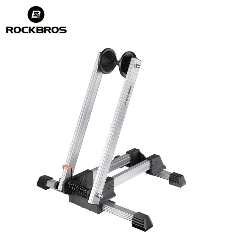 

ROCKBROS Bicycle Parking Rack Floor Stand Bike Foldable Repair Support Frame Portable Double Lever Alloy MTB BIKE Park Stop Rack