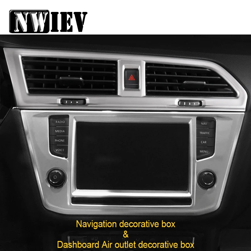 NWIEV для VW Tiguan 2017 2016 2018 аксессуары Volkswagen MK2 центральный пульт управления обшивка