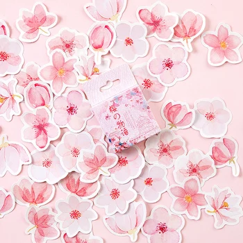 

45PCS/PACK Kawaii Cute Sakura Flower Sticker Marker Planner Diary School Stationery Stickers Scrapbooking Bullet Journal sl1998