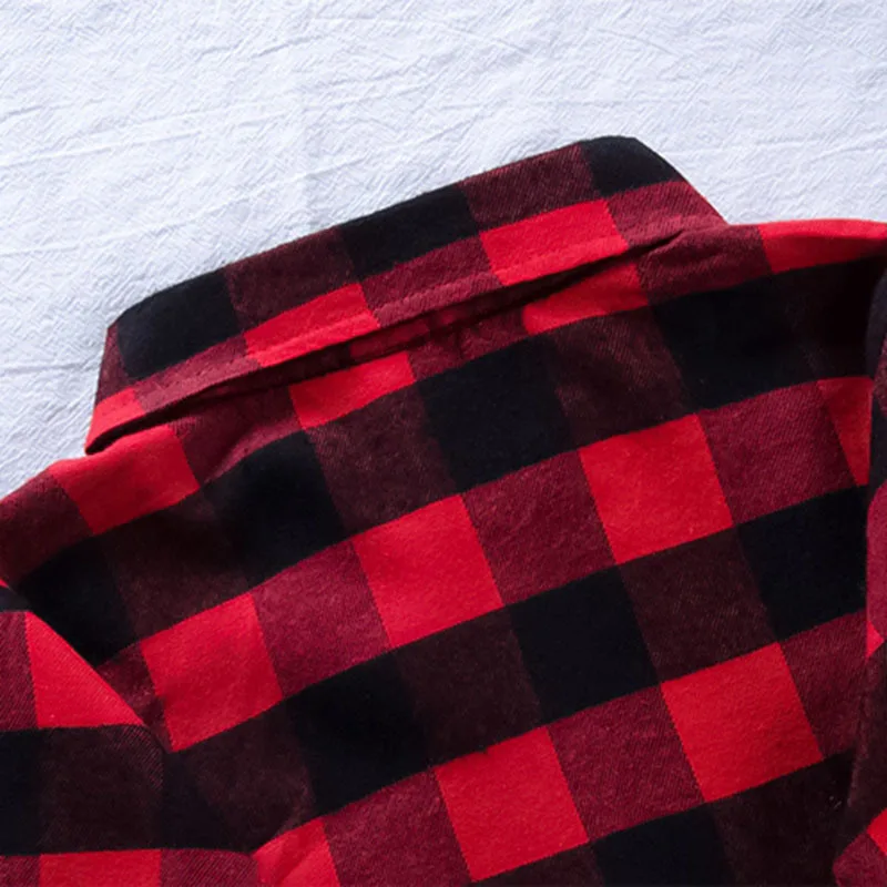 Children Red Plaid Shirt (9)