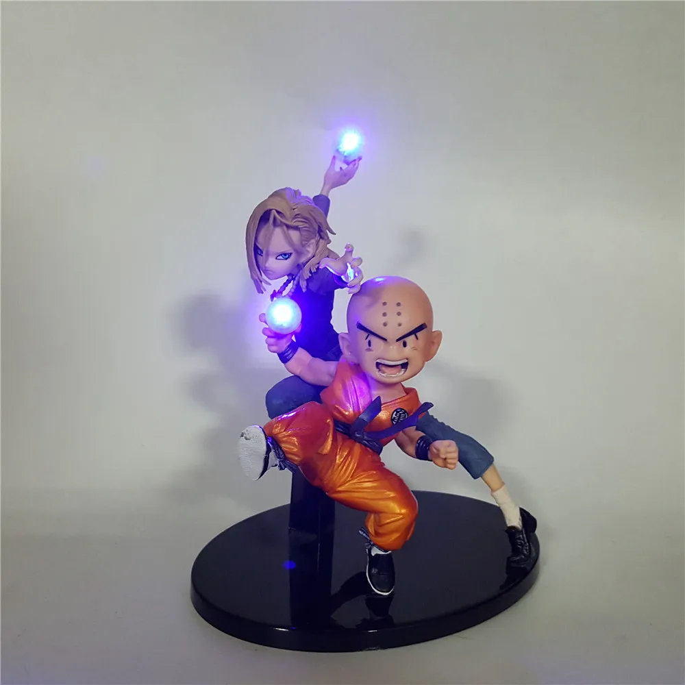 Экшн-фигурка Драконий жемчуг Z Krillin Android 18 лазурь светодиодный дисплей Игрушка