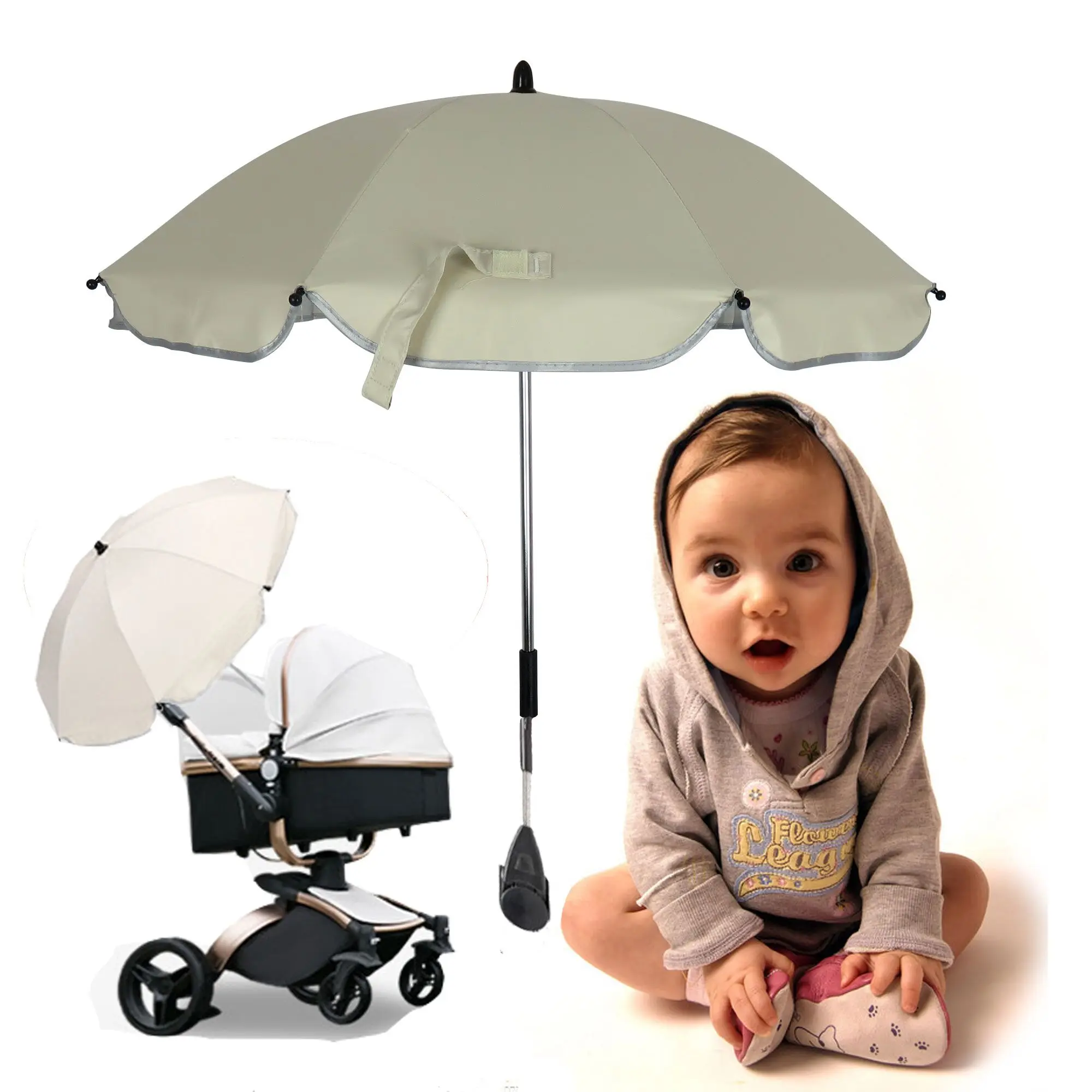 

Baby Stroller Sun Cover Rain Umbrella UV Protection Rainproof Does Not Rust Universal Stroller Accessories Shade Canopy Covers