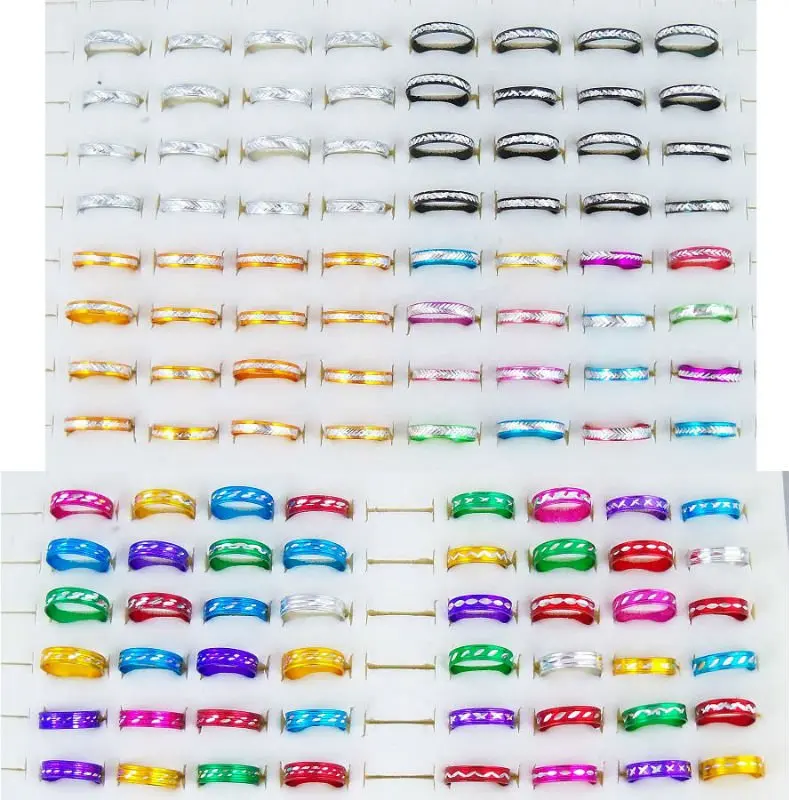 

6style Aluminum Rings Mixed Fashion Jewelry Ring 1200pcs lots