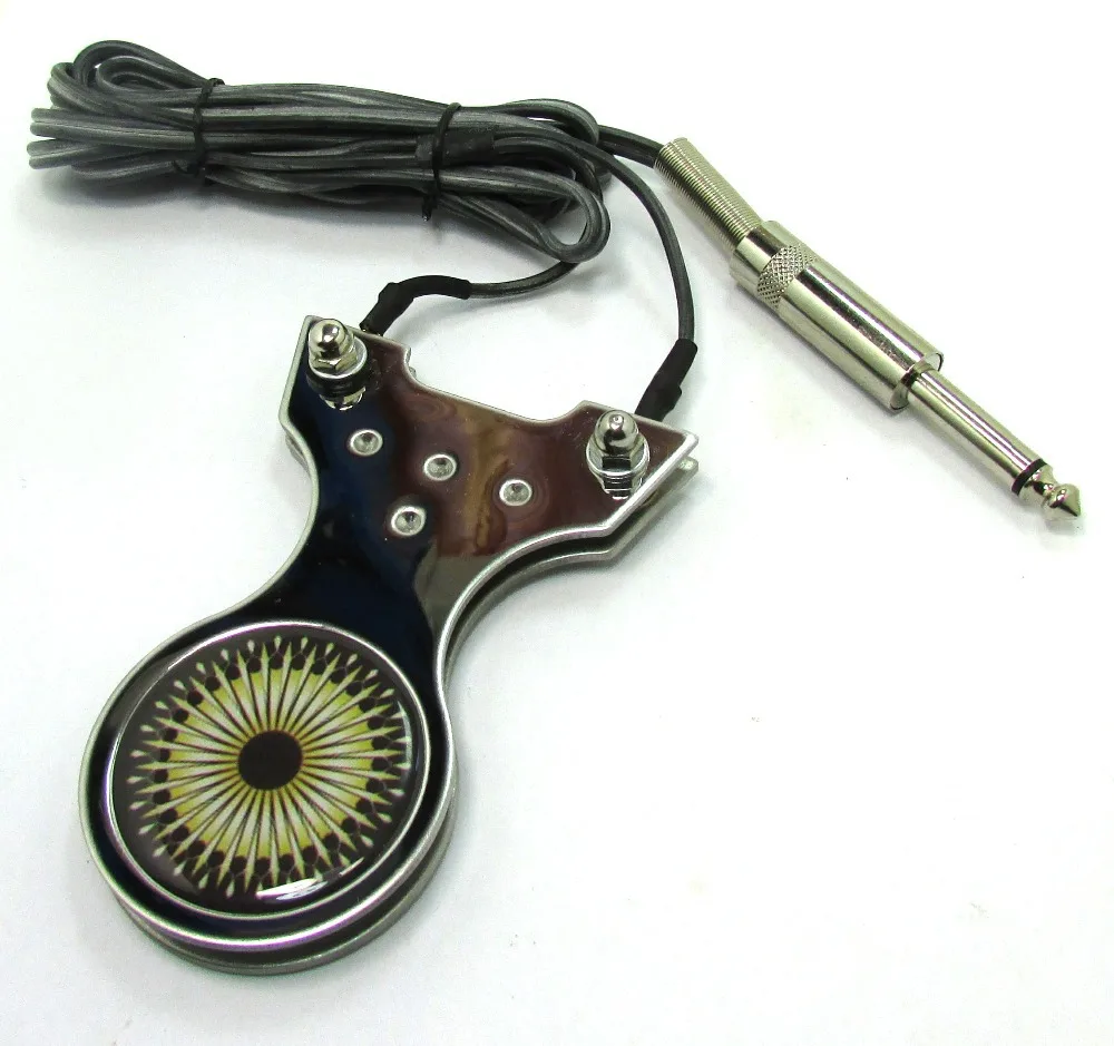 

Free Shipping BJT Stainless steel FOOT PEDAL Foot SWITCH with silicone cable for Tattoo machine