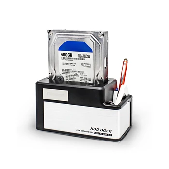 

OImaster Dual Bay HDD Docking Station 2.5/3.5inch SATA Hard Disk Auto-sleeping Support 8TB