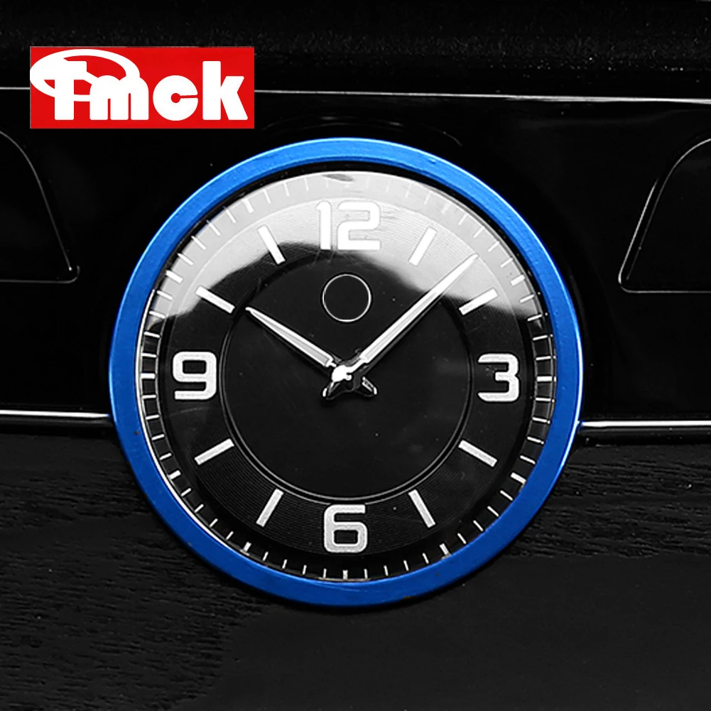 

For Mercedes Benz C Class W205 GLC X253 E Class W213 Car Accessories Center Console Clock Table Watch Decoration Ring Trim Cover