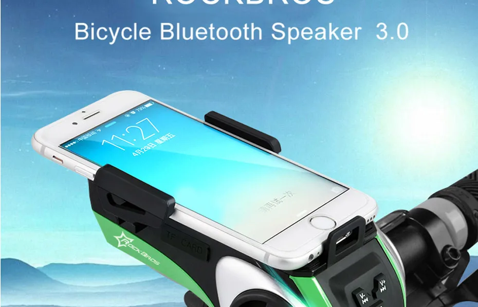 Best ROCKBROS Bike Head Light Cycling Bicycle LED Light Waterproof Bell Multifunction MTB Lights Lamp Headlight Accessories M6005 3