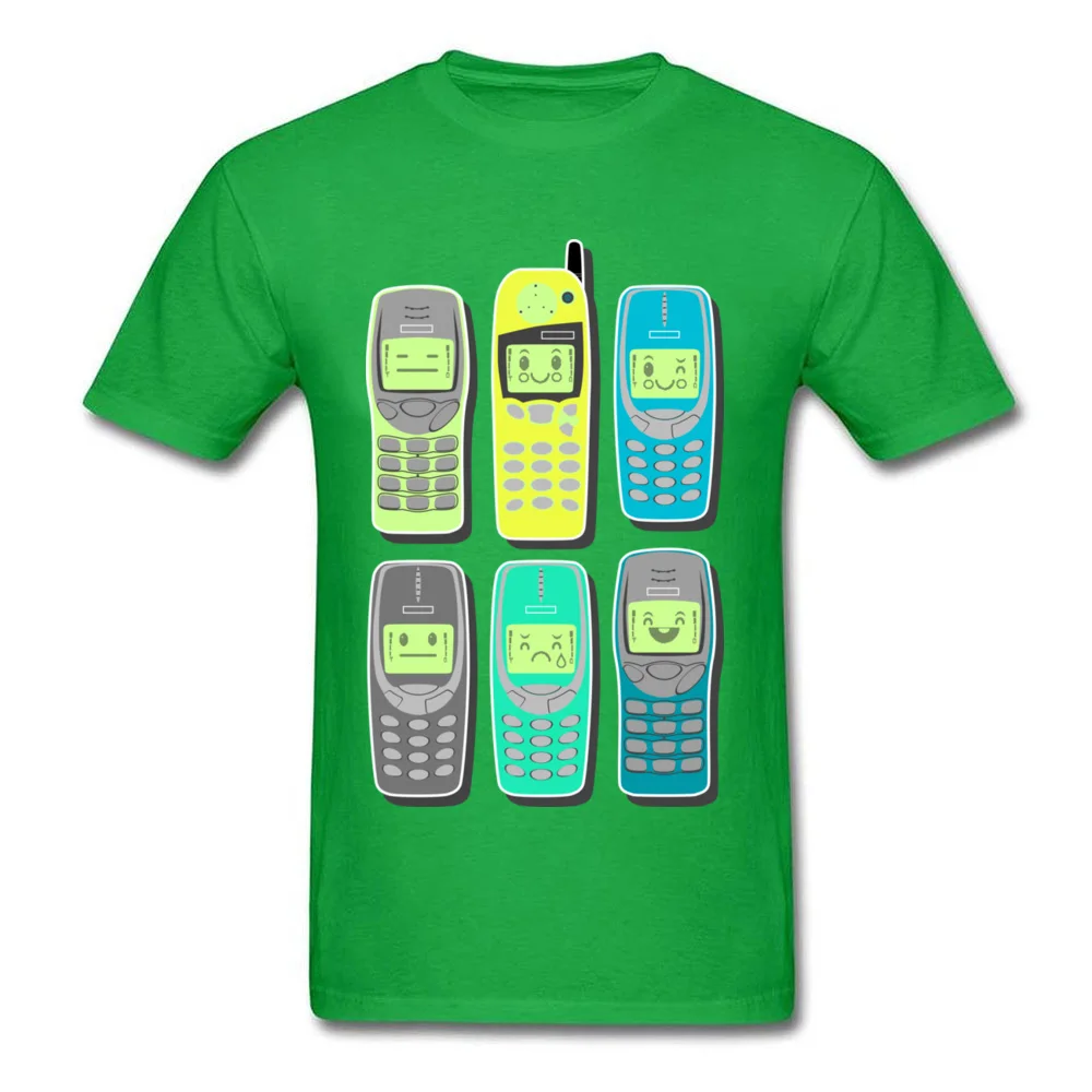 Vintage Mobile Phones Pattern_green
