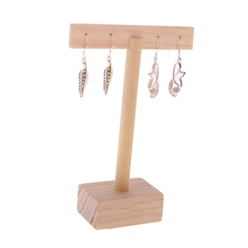 

T-bar Earrings Necklace Bracelet Bangle Watch Wooden Jewelry Display Stand Holder Organizer