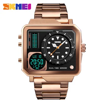 

Digital Electronic Men Watch Stainless Steel Strap Watches Day Date Display Personality Alarm Watchs Relogio Masculino SKMEI