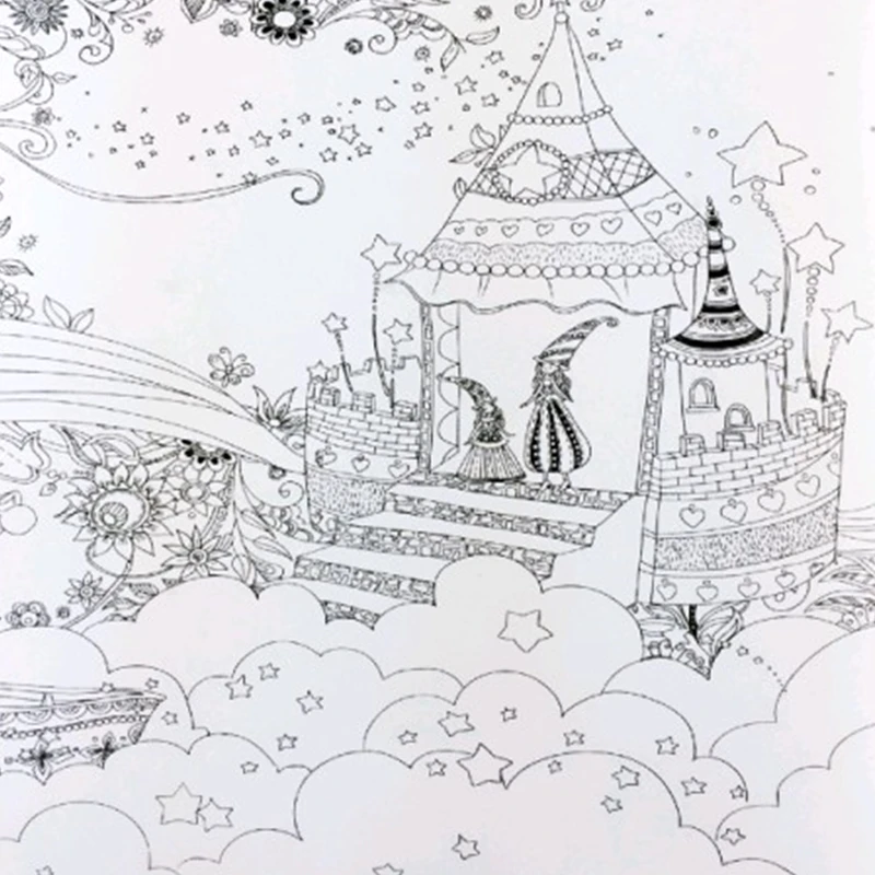 Fairy Tales And Magical Dreams Coloring Book Painting Mandalas Secret Garden Color Drawing Alice In Wonderland 2525cm 24pages Books From Office School