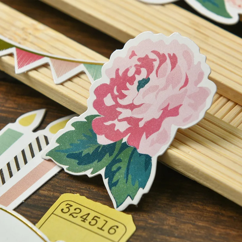 45 шт Think Happy Cardstock высечки для скрапбукинга счастливый планировщик/изготовление карт/Журнал проекта