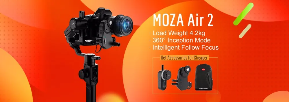 MOZA Lite 2 II Базовый комплект 3-осевой моторизованный ручной карданный Бесщеточный Стабилизатор Поддержка 5 кг Blackmagic sony A7S2 BMCC BMPCC DSLR