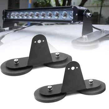 

YAIT 2pcs Magnetic Mounting Brackets Holder for Led Work Light Bar with Powerful Magnet Base for Roof Tractors Off Road