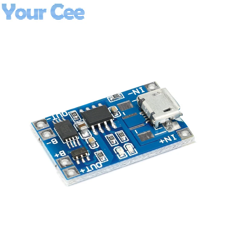 2 шт. Micro USB 5 в 1 а 18650 TP4056 модуль зарядного устройства литиевой батареи зарядная