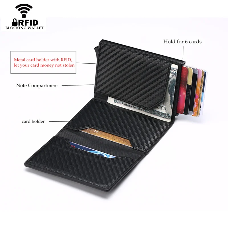 BISI GORO Новый rfid кошелек 2019 противоугонная алюминиевая коробка ID держатель для