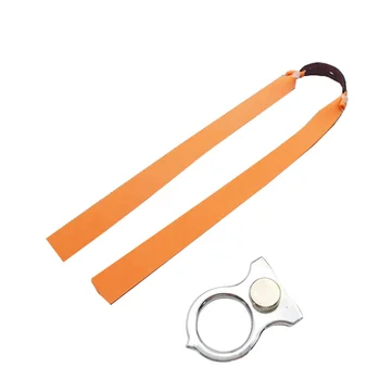 

Ring Slingshot Hunting Catapult Stainless steel Metal with Rubber Band Outdoor Shooting Powerful Finger Slingshots