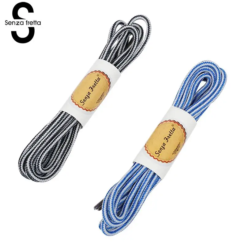 

Senza Fretta 120cm Round Rope Shoelace Women Leather Boots Sport Shoe Laces Strings Elastic Nylon Shoelaces for Running/Jogging