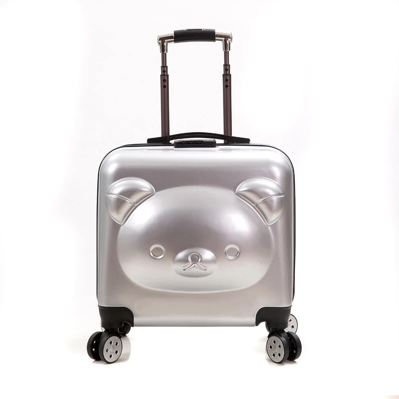 

18/20 inch PC+ ABS girl cartoon Pull rod box trolley case 3D child Travel luggage anime suitcase kids Boarding box with wheel