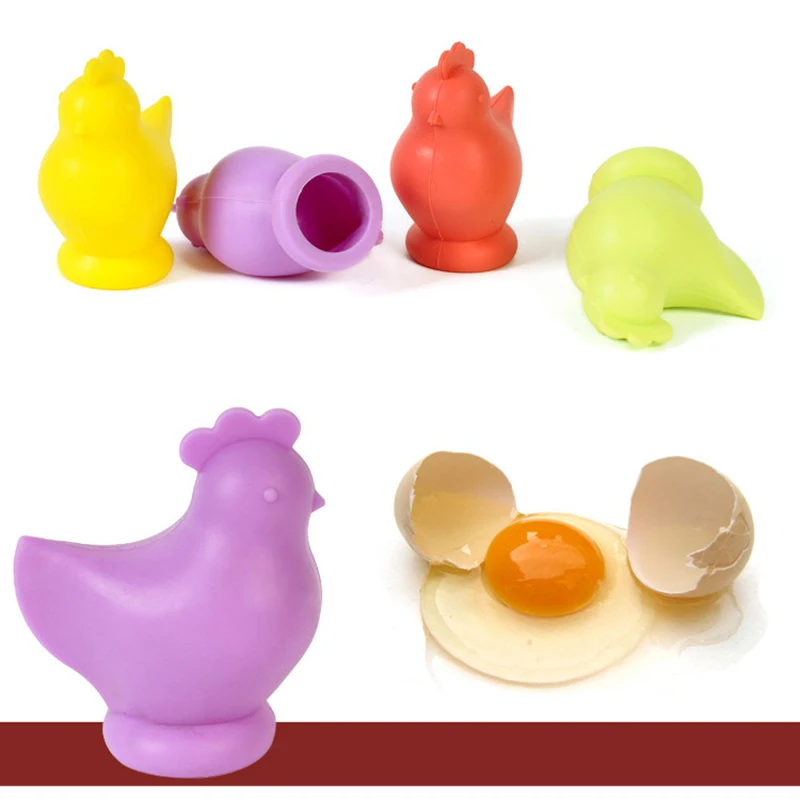 Silicone Egg Dividers Yolk Separator Chick Modeling Kitchen Utility