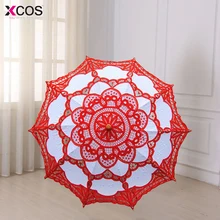 4 цвета, солнечный кружевной зонтик, вышитый зонт для невесты, белый свадебный зонтик, Ombrelle Dentelle Parapluie Mariage