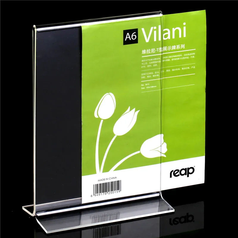 5 шт./упаковка акриловые Т образные настольные знаки|card display stand|business card holderdisplay stand