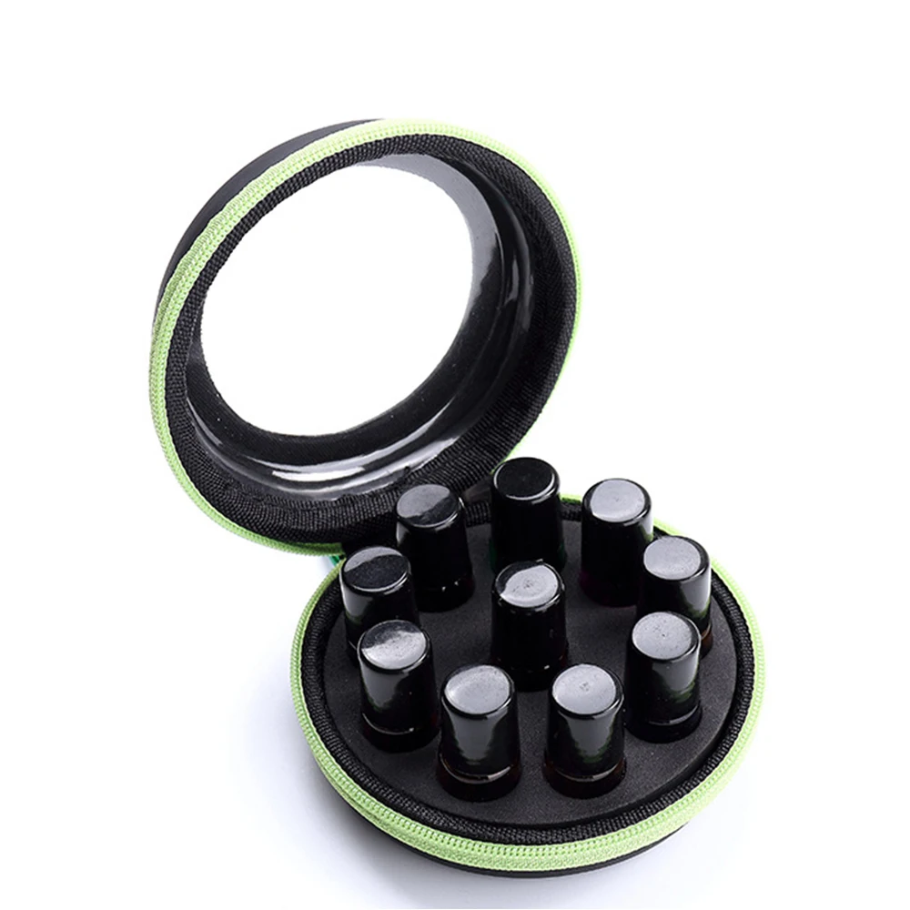 

5PC Essential Oil Storage Box Travel Portable Essential Oil Case 10 Bottles 10ML Perfume Oil Carrying Holder Nail Polish Collect
