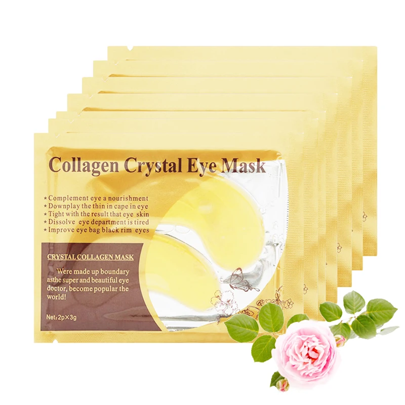 

2Pcs/1Pair Gold Crystal Collagen Eye Mask Eye Patches Face Care Dark Circles Remove Ageless Moisturizing Gel Eyes Ageless Mask
