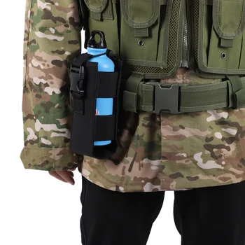 

600D Tactical Molle Water Bottle Pouch Nylon Military Canteen Cover Holster Outdoor Travel Kettle Bag