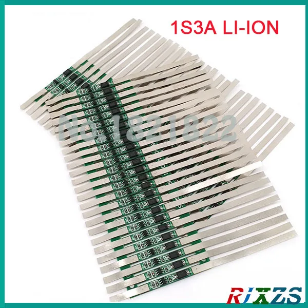 4 шт./партия защитная плата для литий ионного аккумулятора 1S 3 7 V 3A BMS PCM с никелевым
