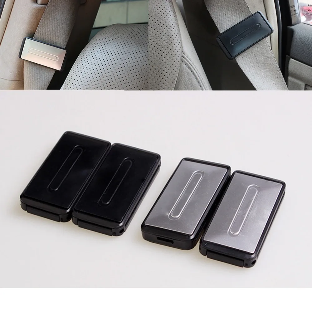 2 Pcs Auto Vehicle Adjustable Seat Belts Holder Stopper Buckle Clamp