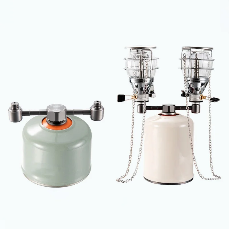 

Outdoor Camping Stove Adapter One To Two Outputs Aluminium Alloy Air Tank 2 Conversion Head Camp Furnace Converter Connector New