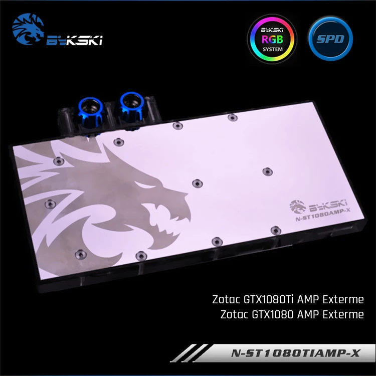 

Bykski N-ST1080TIAMP-X Full Cover Graphics Card Water Cooling Block for Zotec GTX1080TI/1080 APM Extreme