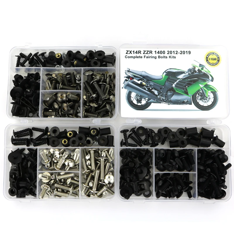 Комплект болтов для мотоцикла Kawasaki ZX14R ZZR1400 2012 2019 зажимы гайки обтекатели