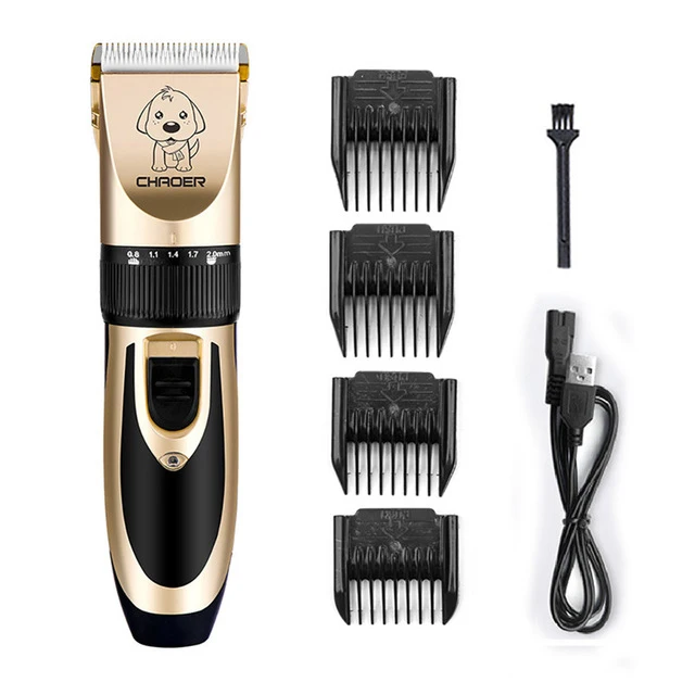 Pet Dog Grooming clipper hair Professional Electrical Trimmer Rechargeable Grooming Tool Low-noise Pet Haircut Shave Machine Set - Цвет: Pet hair clipper