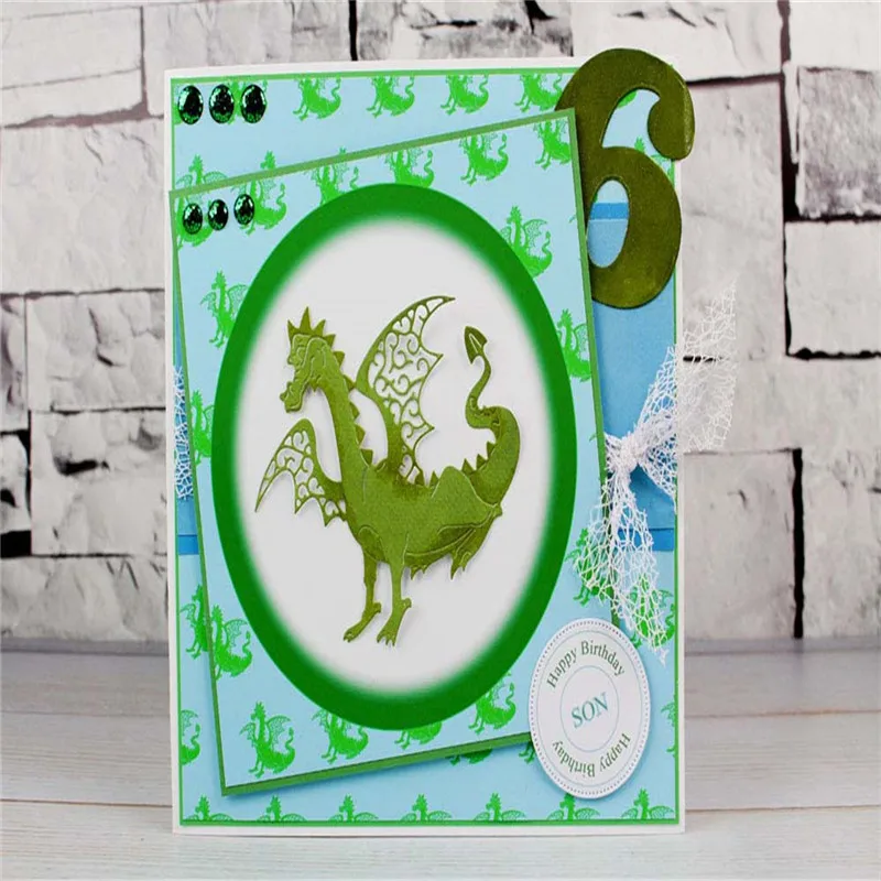 

Naifumodo 1Pcs/lot Metal Cutting Dies Scrapbooking for Card Making DIY Embossing Cuts New Craft Dinosaur Frame Dies New 2019