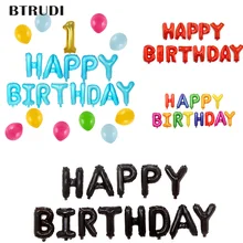 BTRUDI 16inch 1set Birthday Aluminum Foil Balloon gold red 13 Letters Birthday Party Anniversary Wedding decoration balloon BTRUDI 16inch 1set Birthday Aluminum Foil Balloon gold red 13 Letters Birthday Party Anniversary Wedding decoration balloon