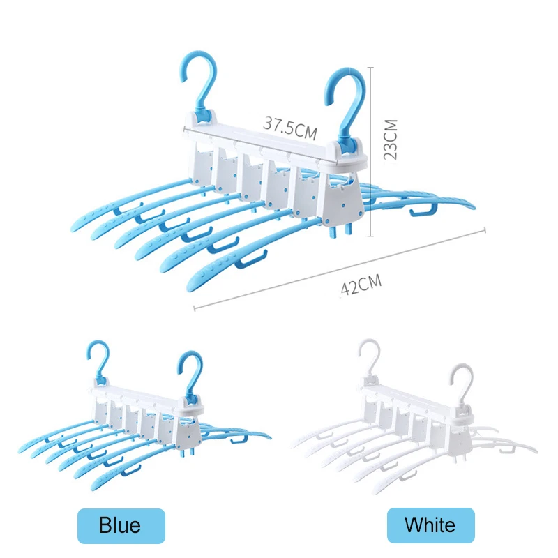 1 шт. многофункциональная Волшебная вешалка Пластиковая Складная Волшебная сменная вешалка для хранения одежды 6 в 1 вешалка для одежды телескопическая