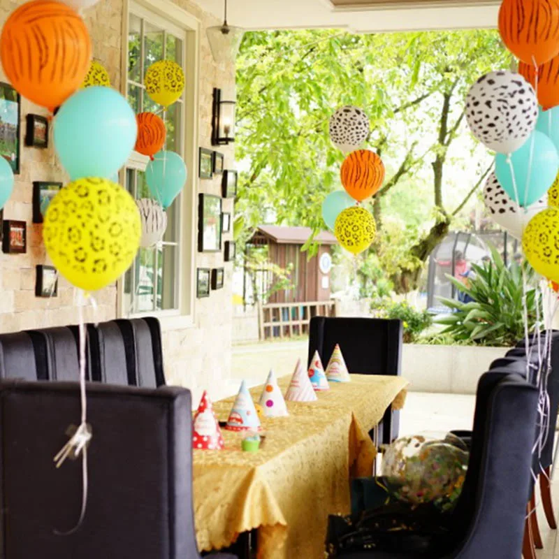 LQDIANTANG 10 шт. воздушные шарики из латекса с животными воздушный шар леопардовой окраски лес Джунгли Тема вечерние украшения для детей день рождения Надувные globos