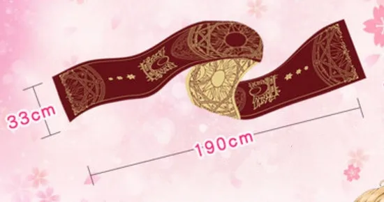 Cardcaptor Sakura Kinomoto Sakura Clow Card Cosplay 6.2 Feet Anime Warm Soft Scarf