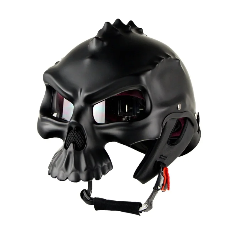 

HOT Motorcycle Helmet Motorbike Helmet ATV Off Road Full Face Racing Creative Skeleton Casque Casco Retro Casque Dual Use Helmet
