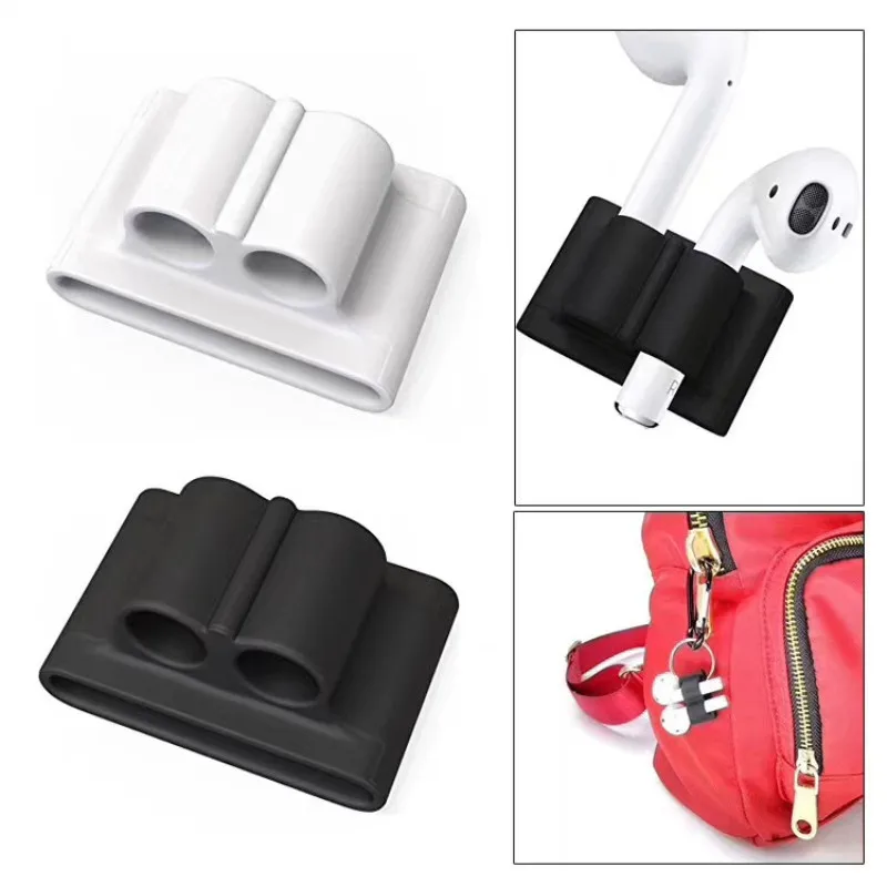 

Accessory Portable Anti-lost Silicone Wireless Earphone Holder Strap Carrying Case Skin headphone holder