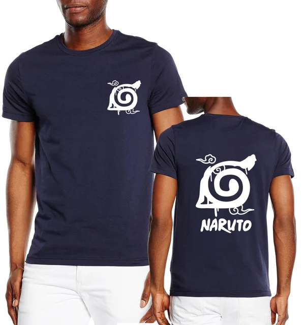 Naruto Wooden Leaves Ninja Village logo Printed Short Sleeve T Shirt