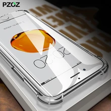 PZOZ для iPhone 7 8 плюс Чехол для телефона роскошный противоударный бампер аксессуары Чехол Премиум силиконовый прозрачный для iPhone 7 s Чехол