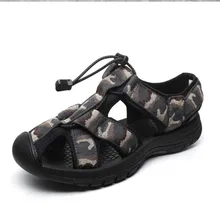 IAXYUE сандалии Baotou летние новые британский стиль Мужские Baotou Студенческая обувь уличный спортивный камуфляж вьетнамки пляжные сандалии