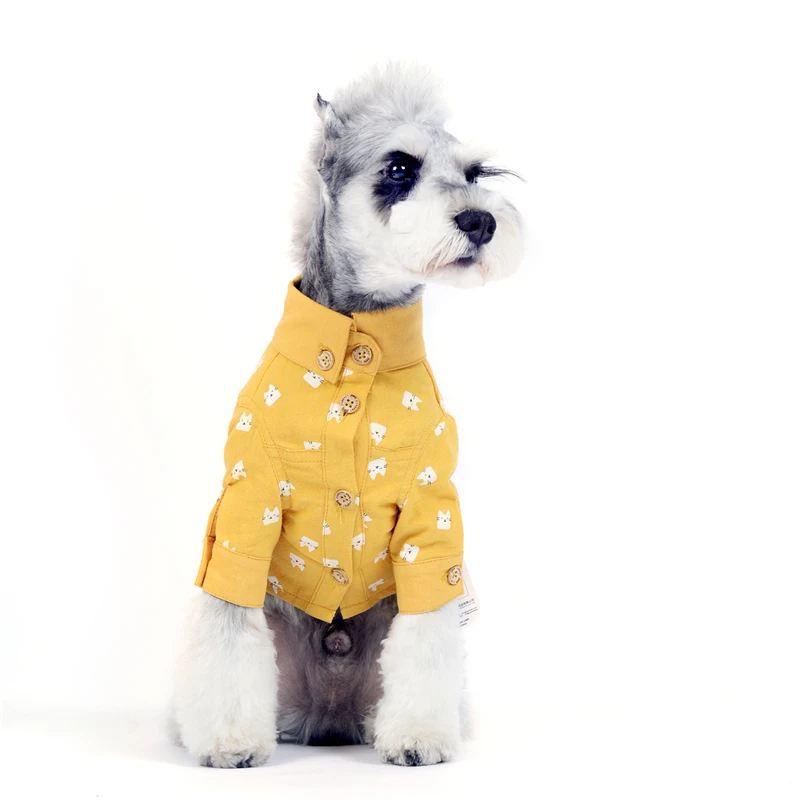 Рубашки для собак товары для домашних животных летние модные рубашки из плотного хлопка